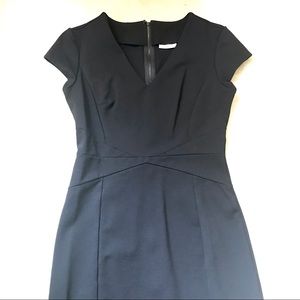 Cap sleeve stretch sheath dress